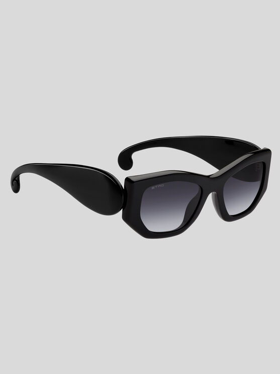 Shop Etro Paisley Sunglasses In Schwarz