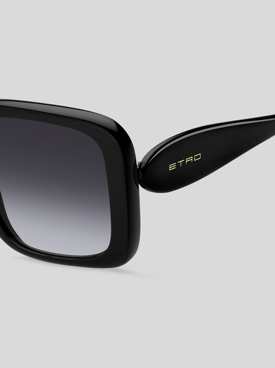 Etro Paisley Sunglasses, Woman, Black In Black