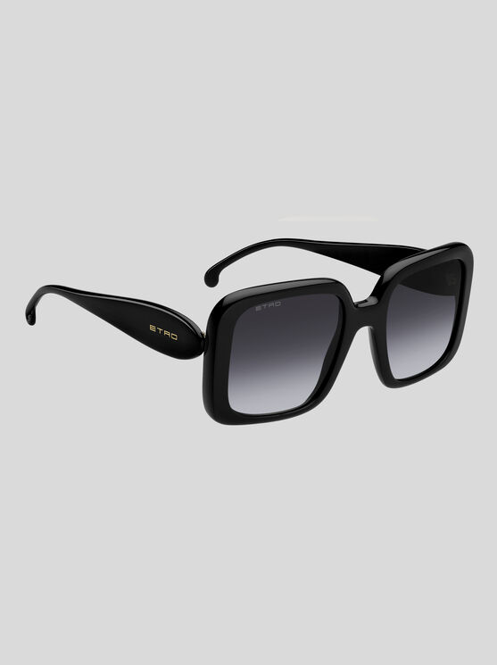 Etro Paisley Sunglasses, Woman, Black In Black