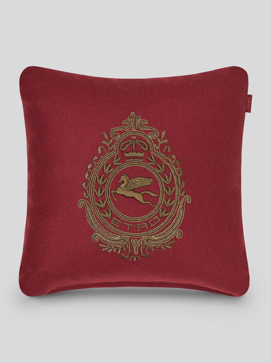 Etro Besticktes Kissen In Bordeaux