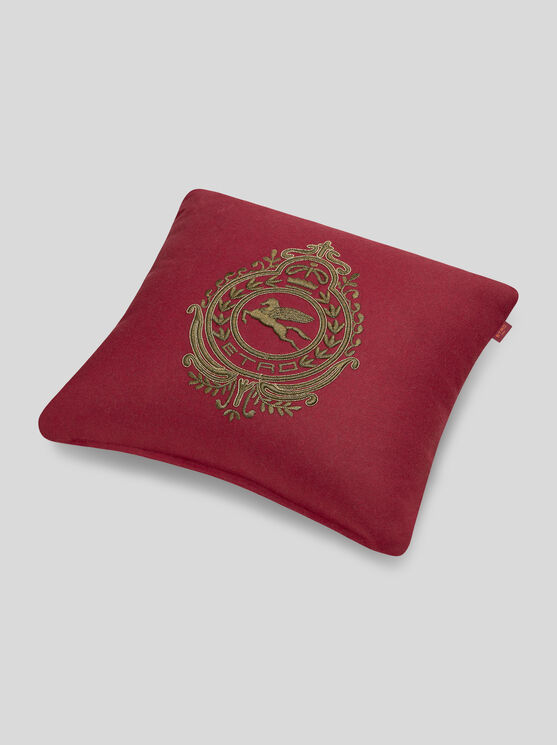 Etro Besticktes Kissen In Bordeaux