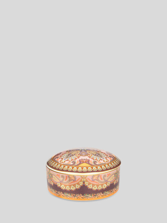 Etro , Schmuckschatulle Aus Porzellan Mit Floralem Motiv, Multicolor In Multi
