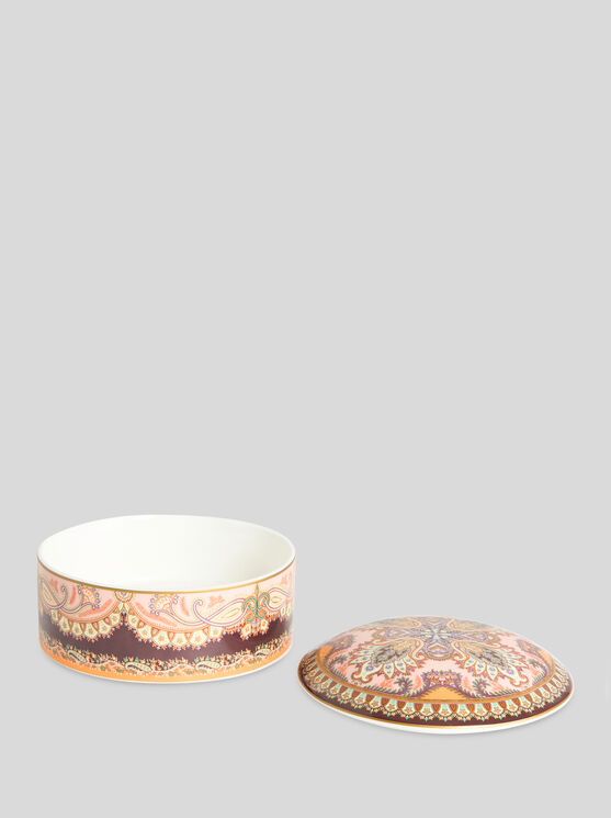 Etro , Schmuckschatulle Aus Porzellan Mit Floralem Motiv, Multicolor In Multi