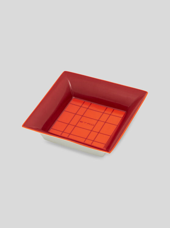 Etro Porcelain Tray In Orange