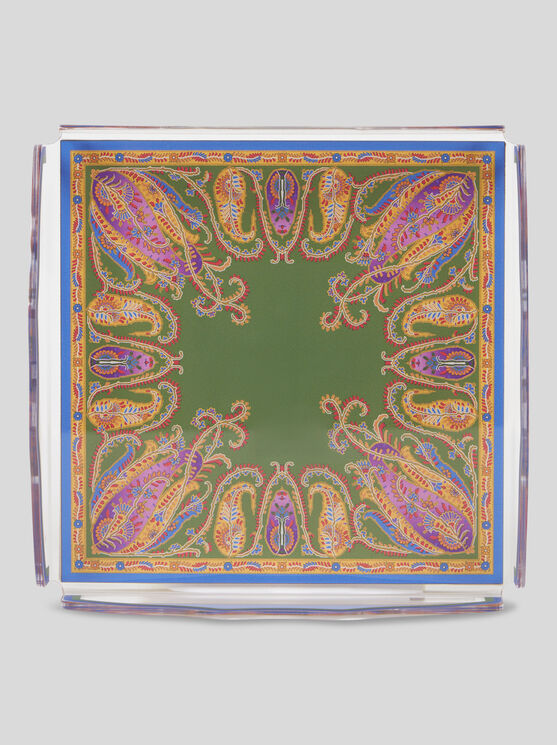Etro Quadratisches Tablett Mit Paisleymuster In Grün