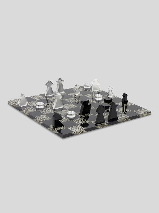 Etro Chess And Draughts With Branded Pieces In Schwarz