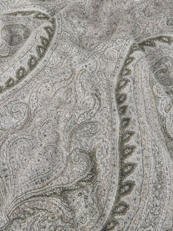 Etro , Wool Throw Blanket, Grey In Gray