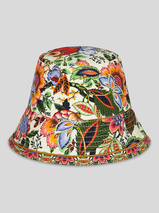 Shop Etro Printed Bucket Hat In Multicolour