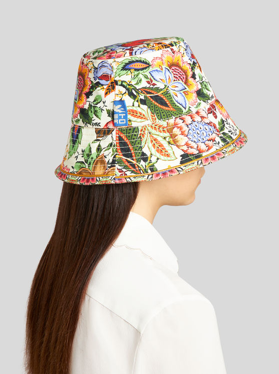 Shop Etro Printed Bucket Hat In Multicolour