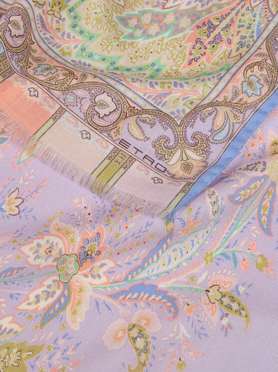 Etro Wool And Silk Scarf In Multicolour