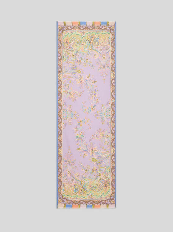 Etro Wool And Silk Scarf In Multicolour