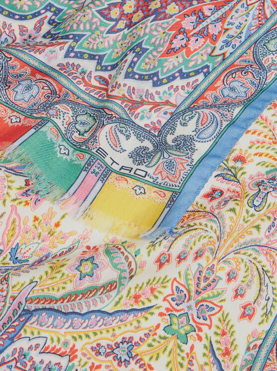 ETRO , WOOL AND SILK SCARF, WOMAN, MULTICOLOUR