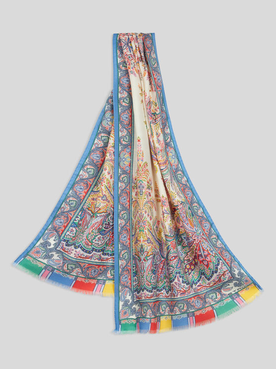 ETRO , WOOL AND SILK SCARF, WOMAN, MULTICOLOUR