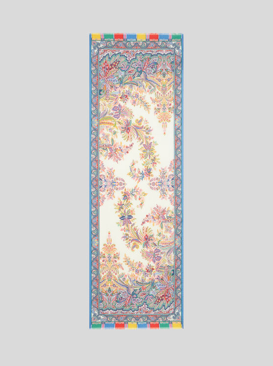 Shop Etro , Wool And Silk Scarf, Woman, Multicolour