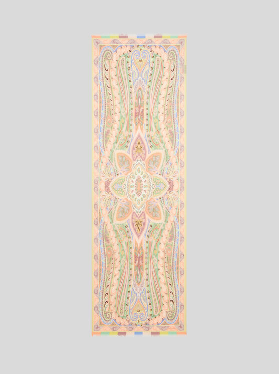 Etro Schal Aus Wolle Und Seide Mit Zentriertem Print In Beige