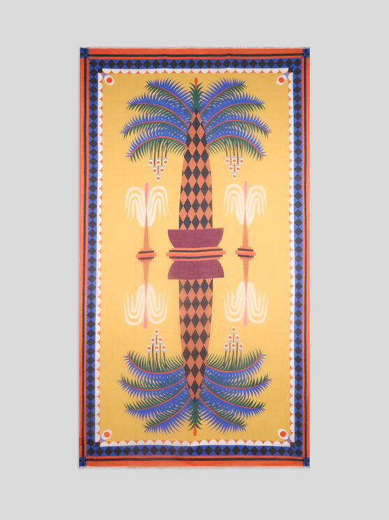 Shop Etro X Agostino Iacurci Maxi Scarf, Woman, Yellow