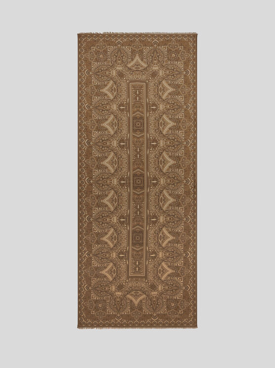 Etro Schal Mit Tuch-muster In Braun