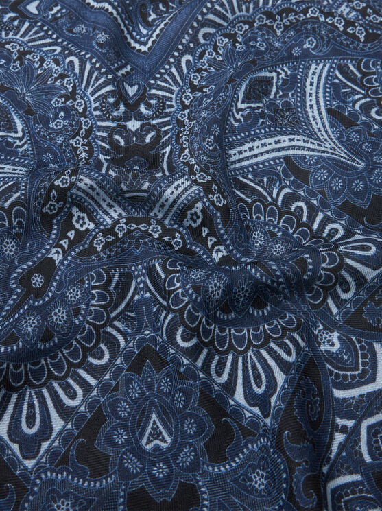 Etro Schal Mit Tuch-muster In Navyblau
