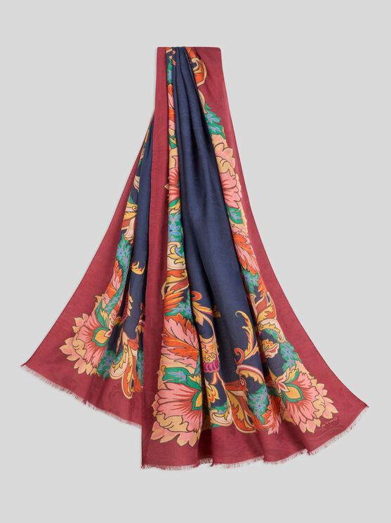Etro Schal Aus Jacquard Mit Blumenmotiv In Multicolor
