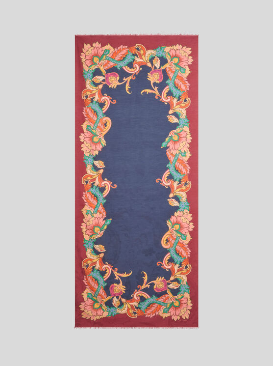 Etro Schal Aus Jacquard Mit Blumenmotiv In Multicolor