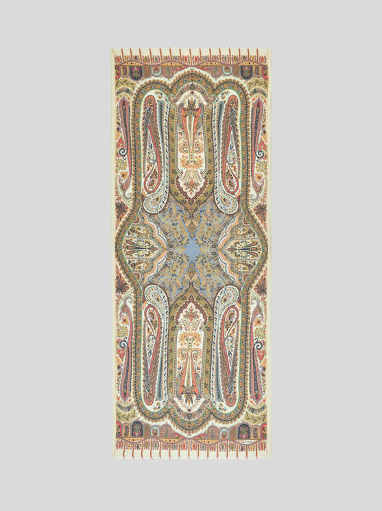 Etro Printed Silk And Cashmere Scarf In Multicolour