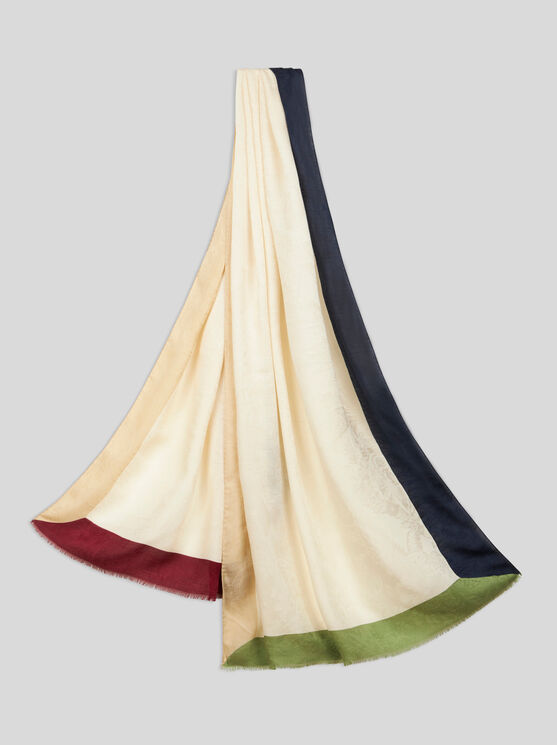 Shop Etro Jacquard Scarf In Beige