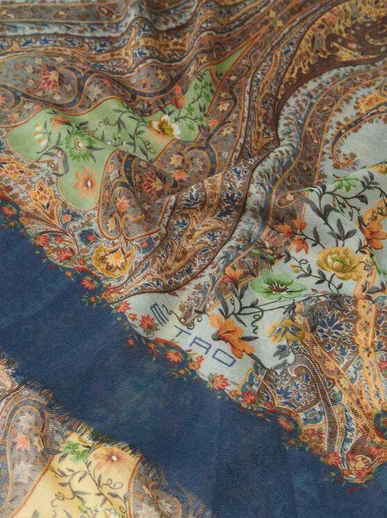 Etro Printed Cashmere Scarf In Multicolour