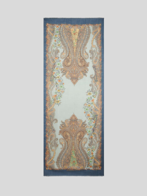 Etro Printed Cashmere Scarf In Multicolour