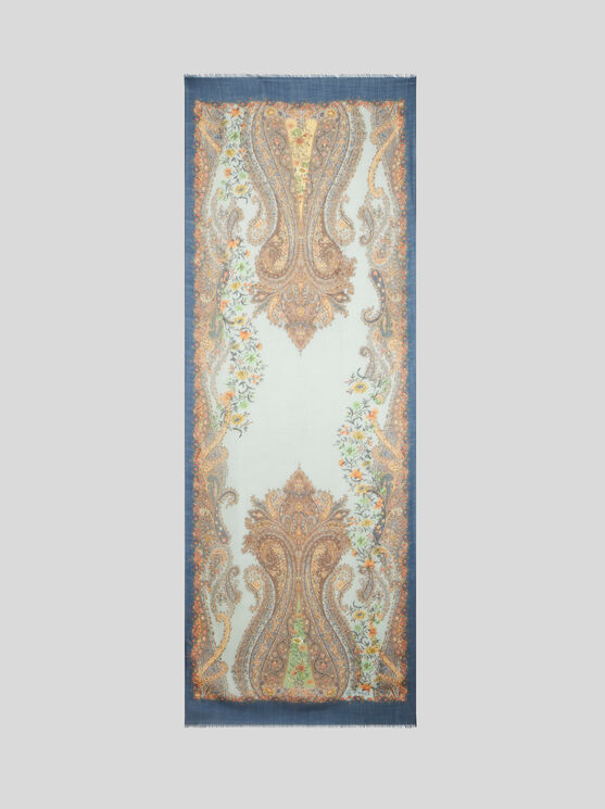 Etro Printed Cashmere Scarf In Multicolour
