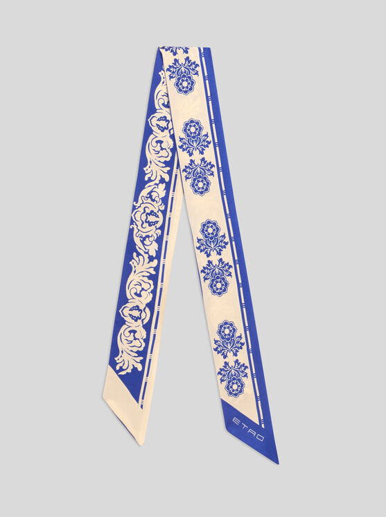 Etro Paisleyna Aus Seide Mit Floralem Jacquardmuster In Weiss