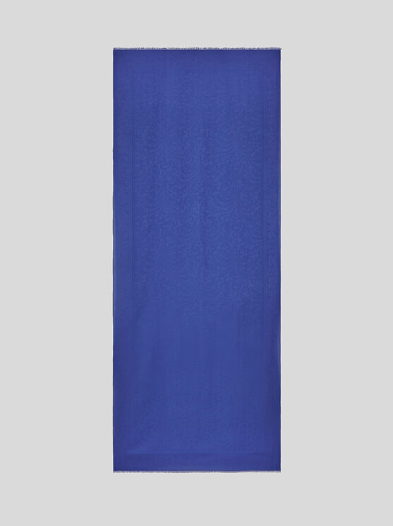 Etro Schal Mit Floralem Motiv In Navyblau