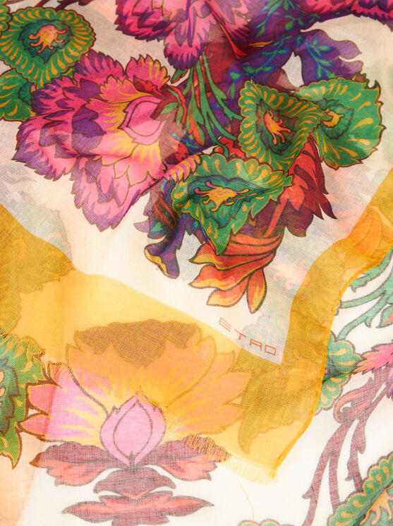 ETRO , FLORAL TWILL SCARF, WOMAN, MULTICOLOUR