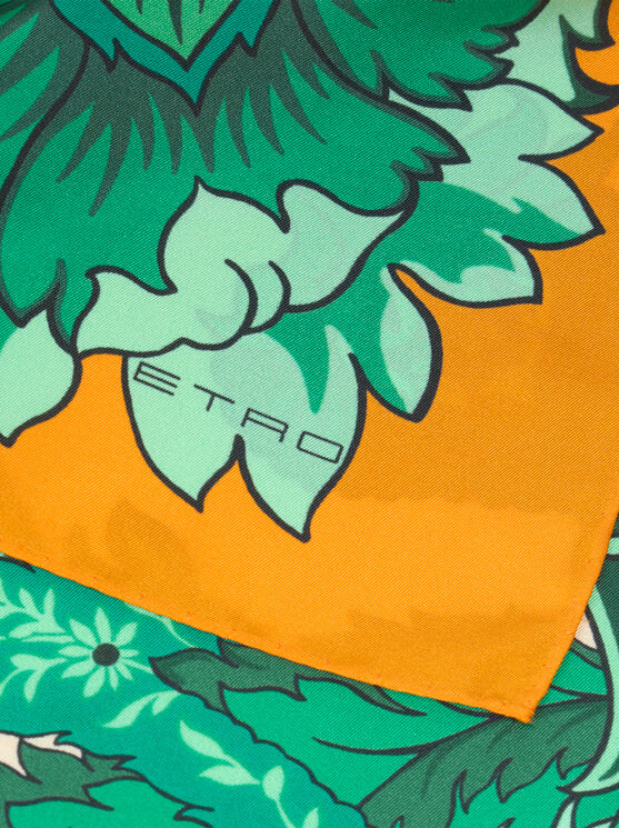 Etro Foulard Aus Seidentwill In Orange
