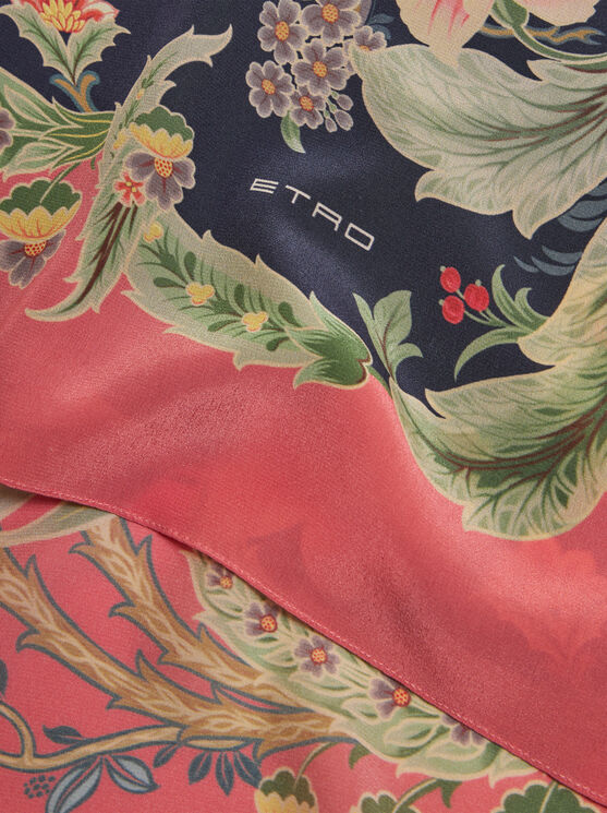 ETRO PRINTED SILK PONCHO 