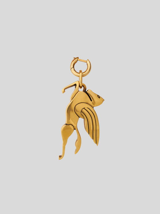 Shop Etro Pegaso Earring In Gold