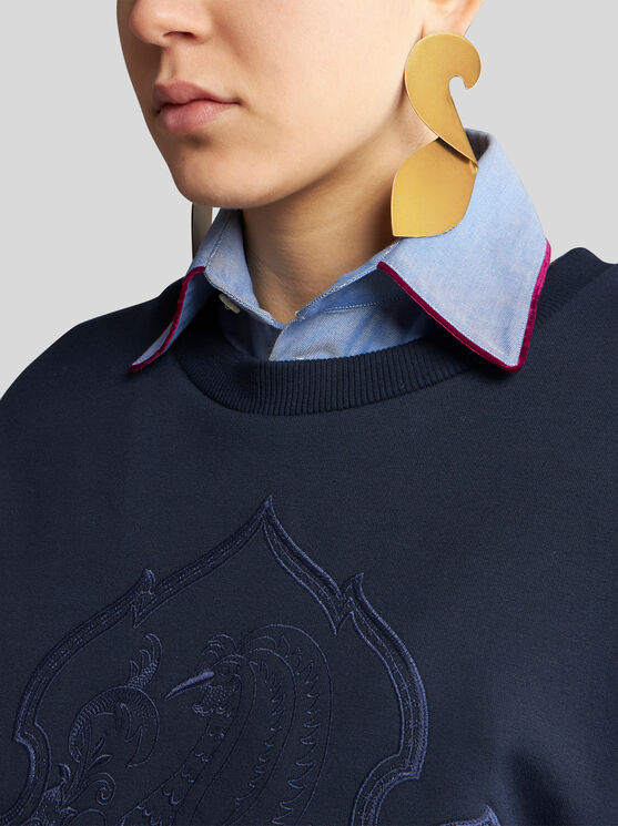 Etro Paisley Dangle Earrings In Gold