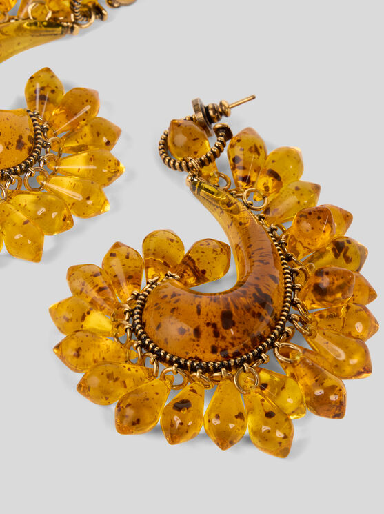 Etro Paisley Earrings With Droplets In Gold