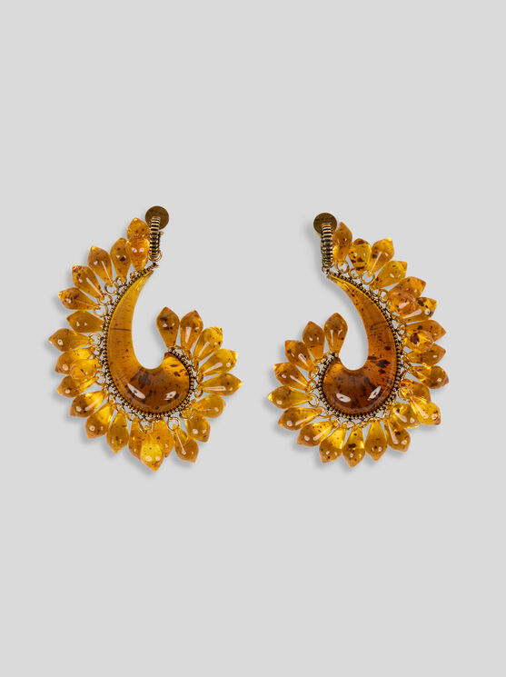 Etro Paisley Earrings With Droplets In Gold