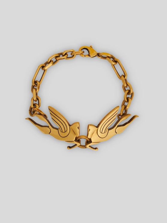 Shop Etro Pegaso Bracelet In Gold