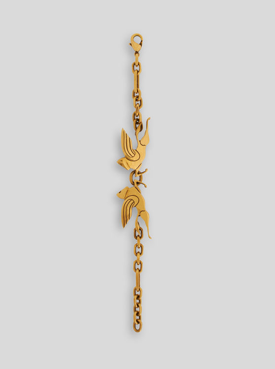 Shop Etro Pegaso Bracelet In Gold