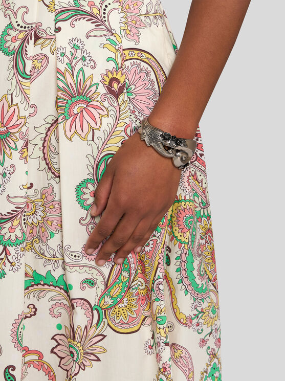 Etro Curly Bangle Bracelet In Silver