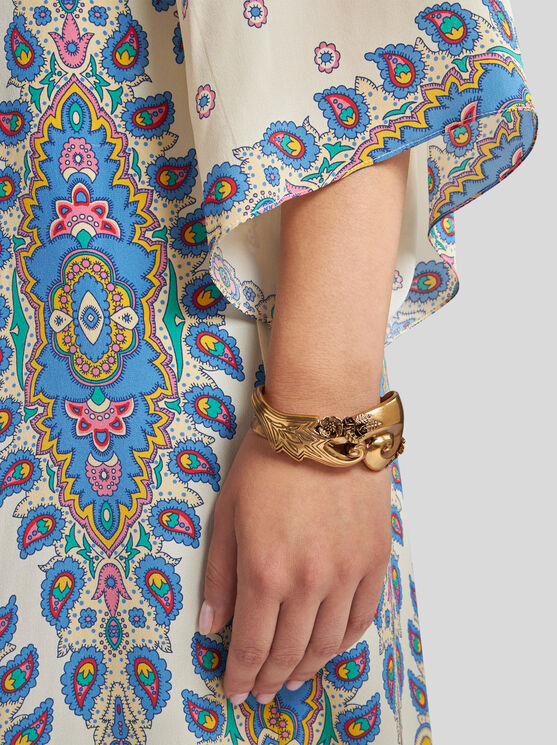 Etro Curly Bangle Bracelet In Gold