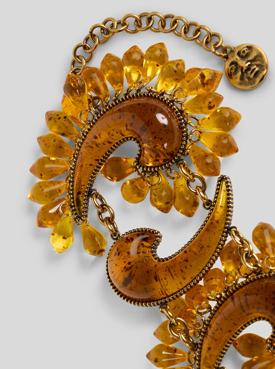 Etro Paisley Bracelet With Droplets In Gold