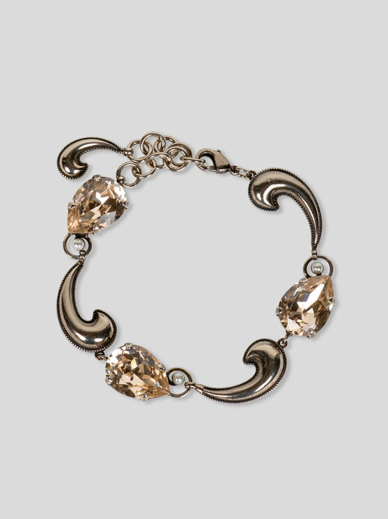 Etro , Bracelet With Mini Paisleys And Crystals, Woman In Brown