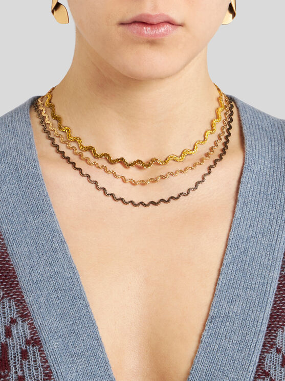 Shop Etro Wave Choker In Gold