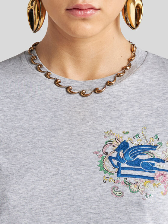 Etro Halskette Mit Mikro-paisley-muster In Gold