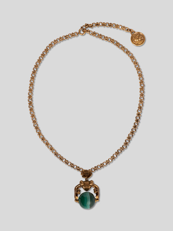 Etro Frog Pendant Necklace In Gold