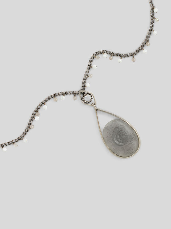 Etro Necklace With Cameo Pendant In White