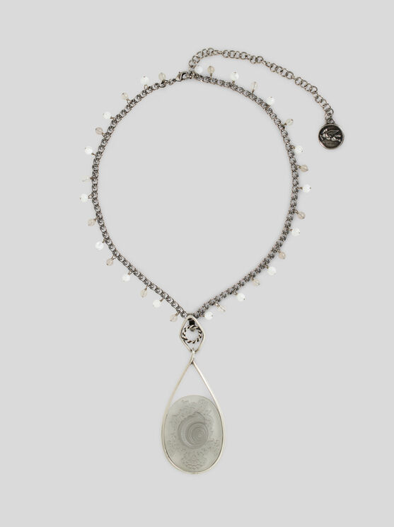 Etro Necklace With Cameo Pendant In White