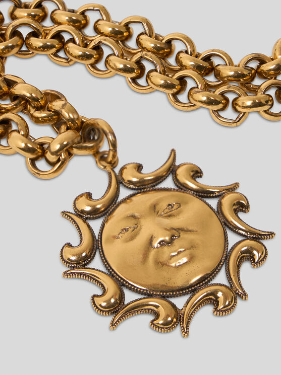 Etro Sun And Rays Necklace In Gold